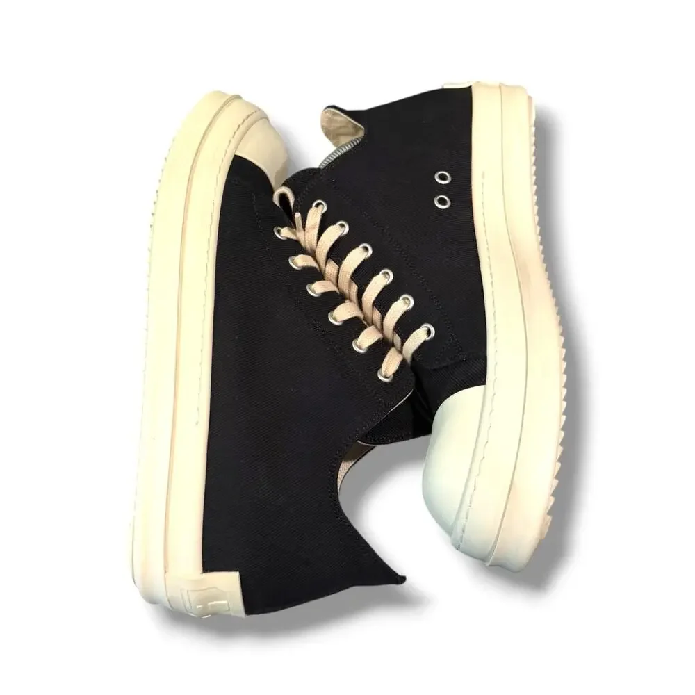 Rick Owens DRKSHDW Ramone Fogachine Low Sneakers ‘Black/Milk’ | Size 44(11US)